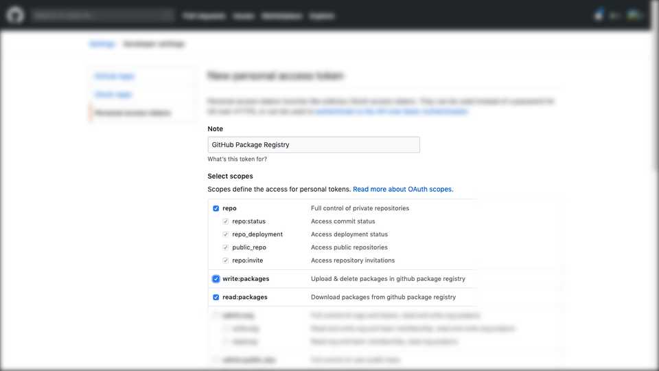 Tela do GitHub com ênfase no passo acima